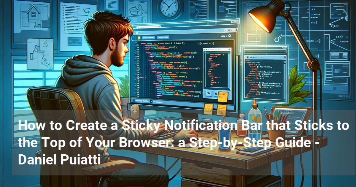 How To Create A Sticky Notification Bar That Sticks To The Top Of Your